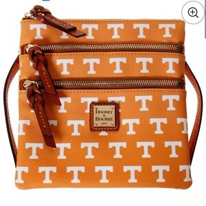 Dooney & Bourke Orange and White Logo Crossbody